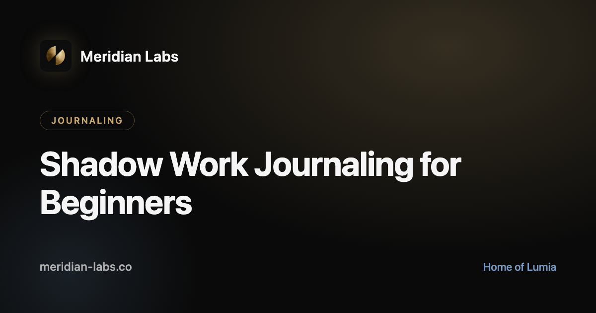 Shadow Work Journaling for Beginners